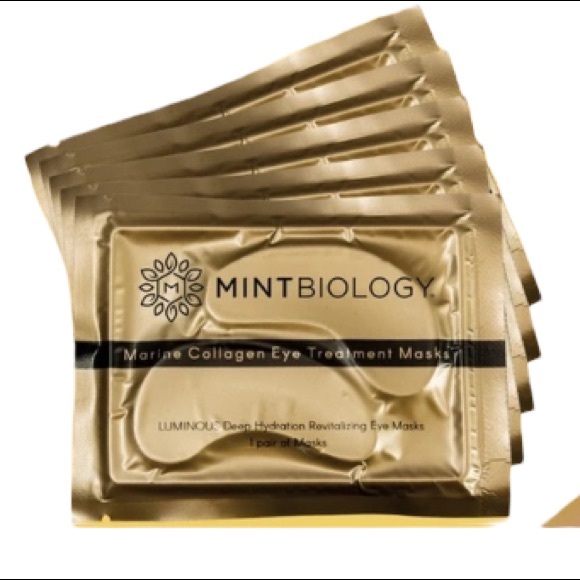 NWT 24K Gold Marine Collagen Eye Masks | MINTBIOLOGY - Picture 2 of 3